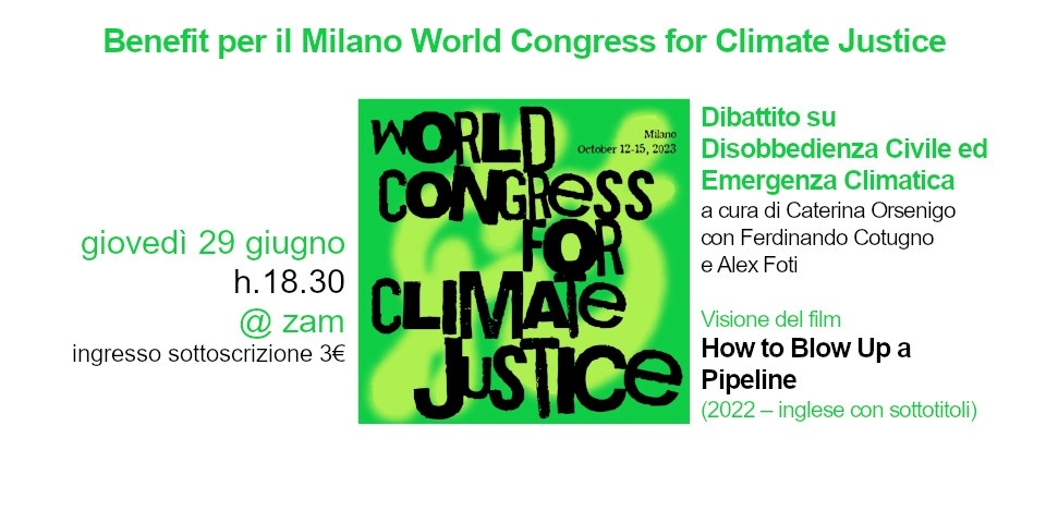 benefit per il World Congress for Climate Justice