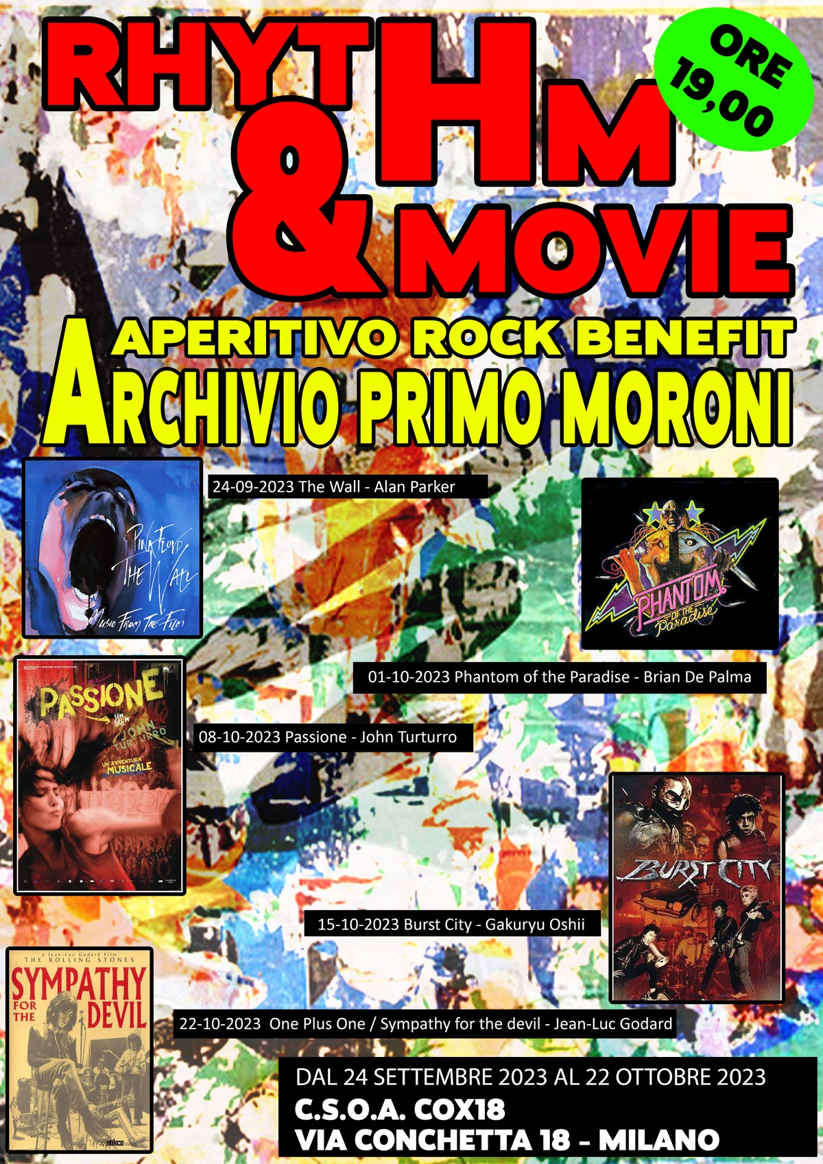 RHYTHM & MOVIE – APERITIVO ROCK BENEFIT ARCHIVIO PRIMO MORONI
