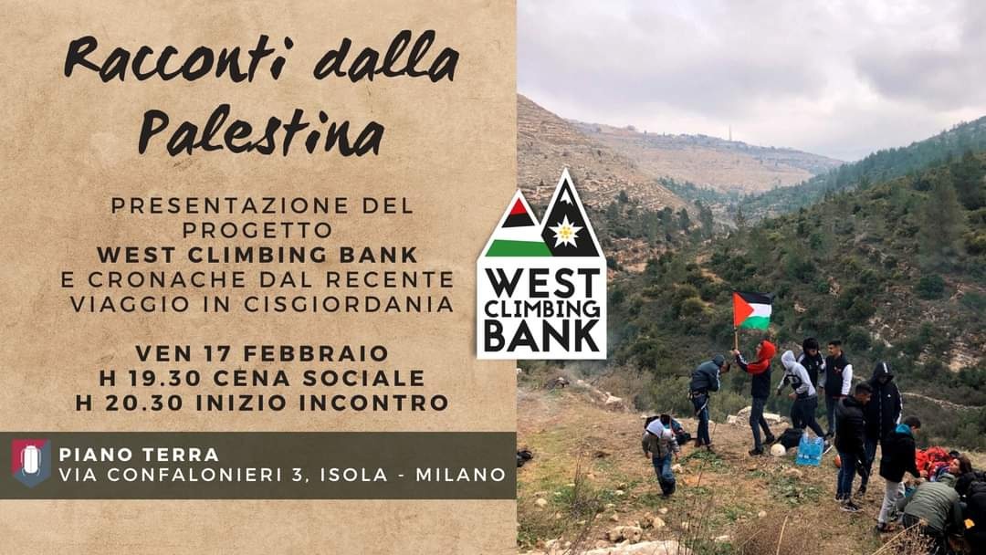 Racconti dalla Palestina con West Climbing Bank