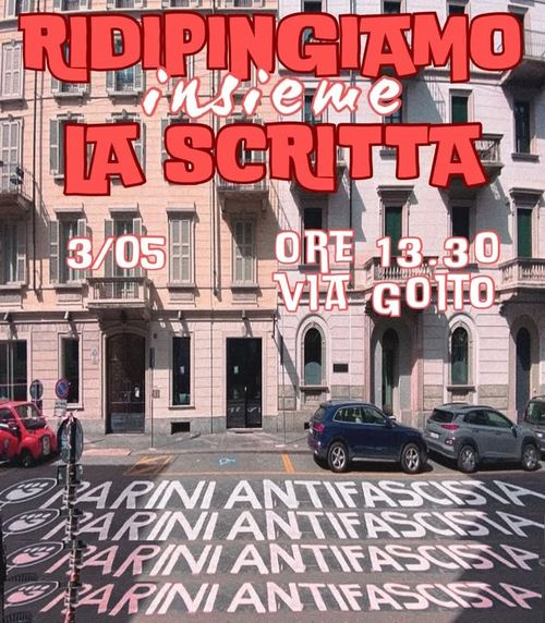 Ridipingiamo la scritta "Parini Antifascista"