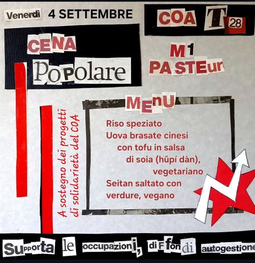 CENA POPOLARE @ COA T28
