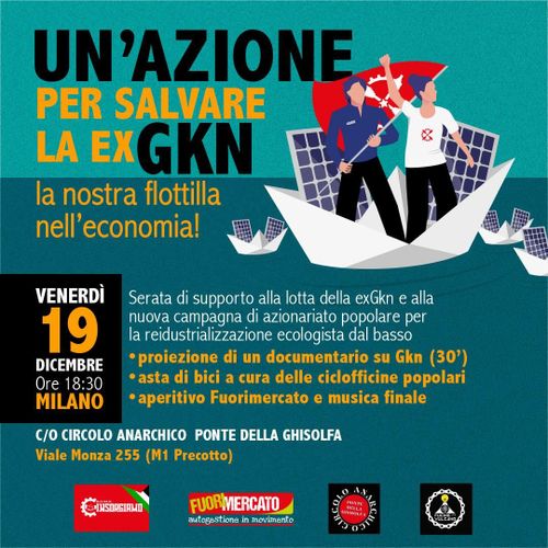 Un'azione per salvare la ex-GKN, contro il riarmo