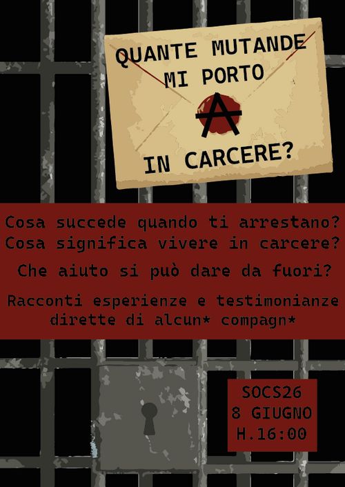 Quante mutande mi porto in carcere?