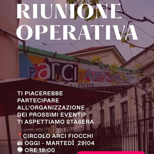 Riunione operativa Circolo Arci Fiocchi