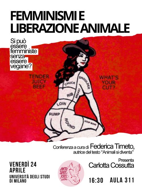 Femminismi e liberazione animale: conferenza a cura di Federica Timeto e Carlotta Cossutta