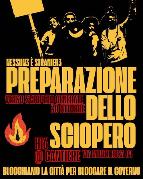 Preparazione materiali per lo sciopero
