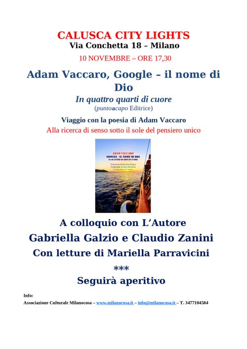 Adam Vaccaro, Google – il nome di Dio