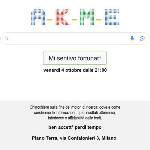 A-K-M-E – Mi sentivo fortunat*