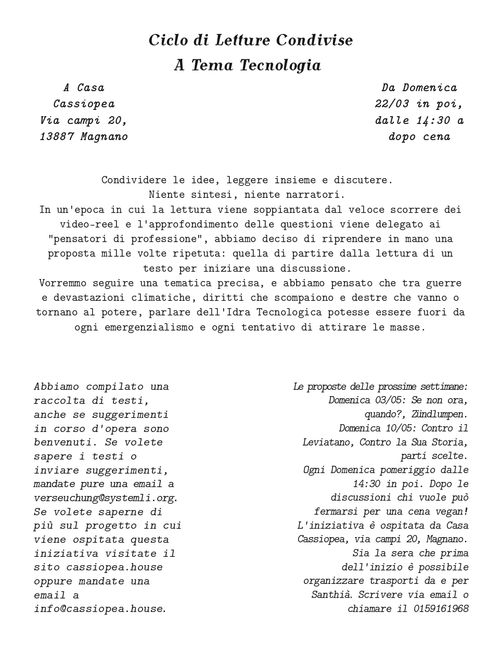 Letture Condivise a Tema Tecnologia