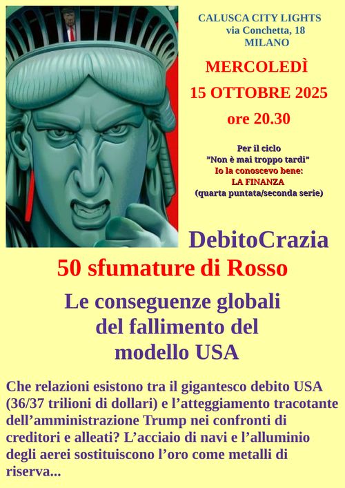 Io la conoscevo bene: LA FINANZA - DebitoCrazia, 50 sfumature di Rosso