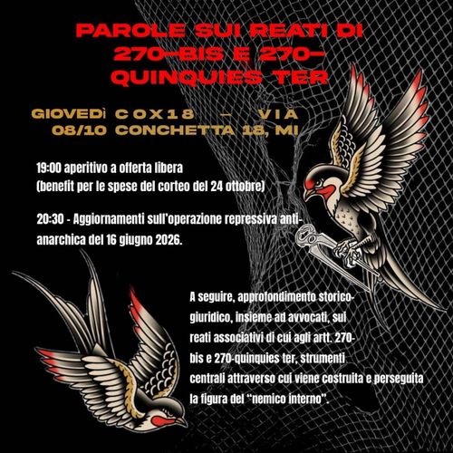 PAROLE SUI REATI 270-BIS e 270-QUINQUES TER