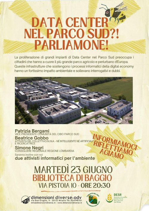Data Center nel Parco Sud - Parliamone