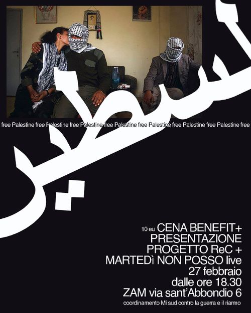 🇵🇸 CENA BENEFIT+ CONCERTO 🇵🇸 coordinamento territoriale Milano Sud