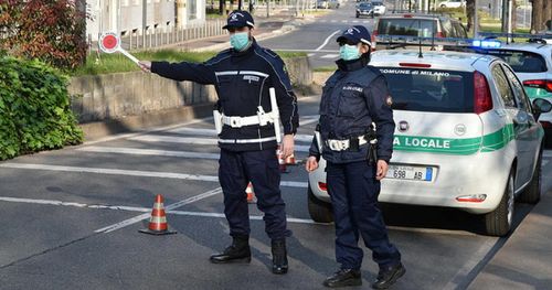 posto di blocco polizia