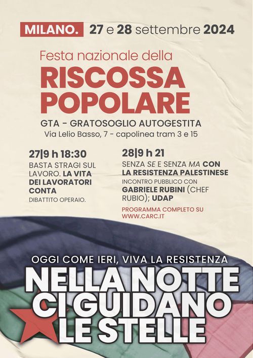 Festa nazionale della Riscossa Popolare