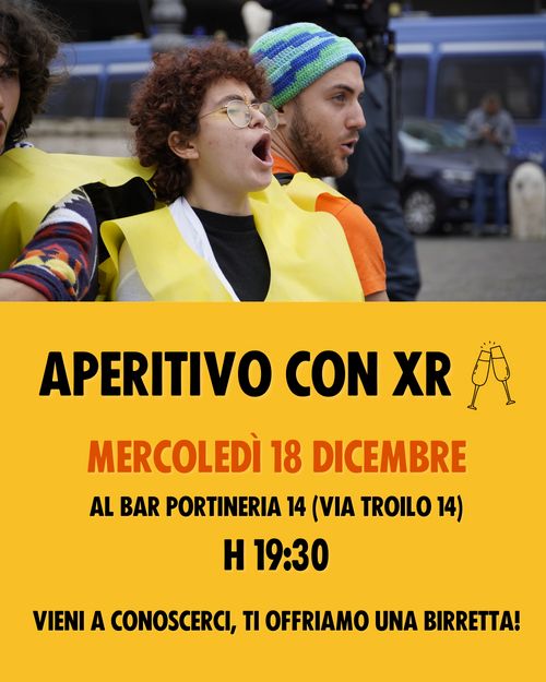 Apertivo con Extinction Rebellion Milano