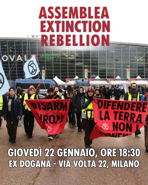 Assemblea plenaria aperta di Extinction Rebellion Milano
