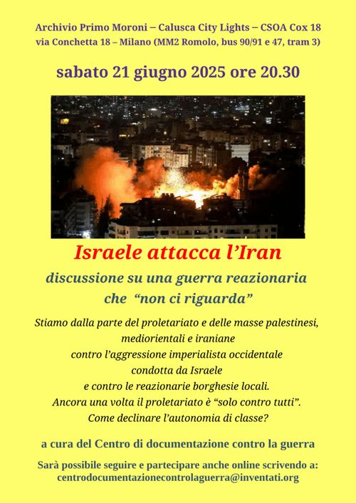 Israele attacca l’Iran