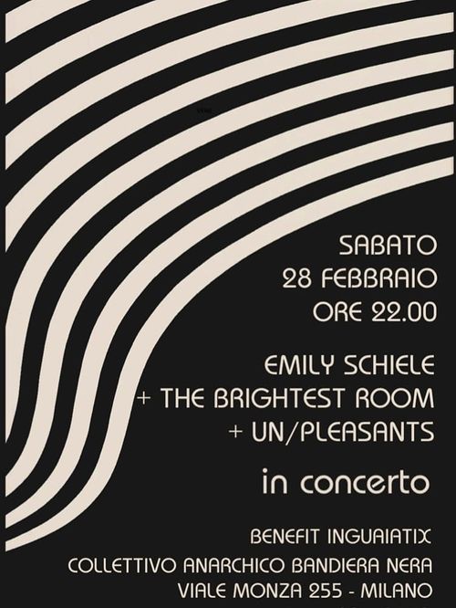BENEFIT INGUAIATI: EMILY SCHIELE + THE BRIGHTEST ROOM + UN/PLEASANTS