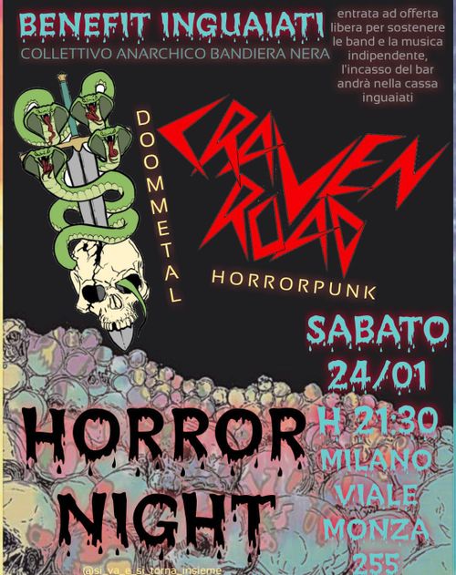 BENEFIT INGUAIATI - Horror Night: Caduceus + Craven Road