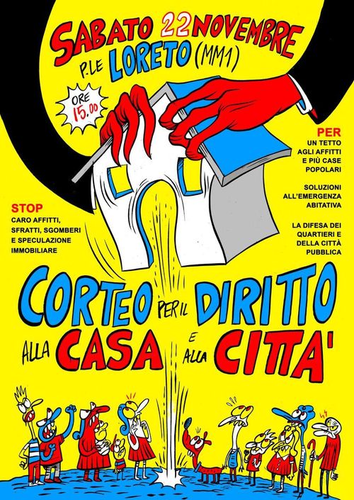 corteo per il diritto alla casa e alla città