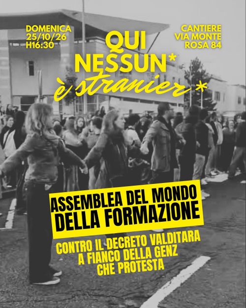 ASSEMBLEA DEL MONDO DELLA FORMAZIONE CONTRO IL DL VALDITARA