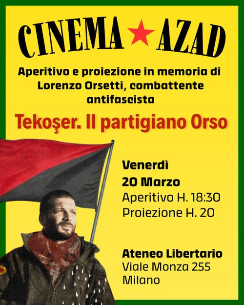 CINEMA AZAD - tekoser: il partigiano orso