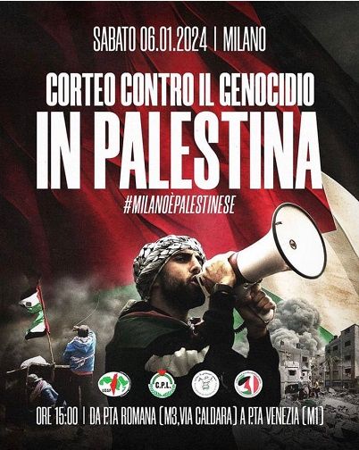 Corteo contro il genocidio in Palestina