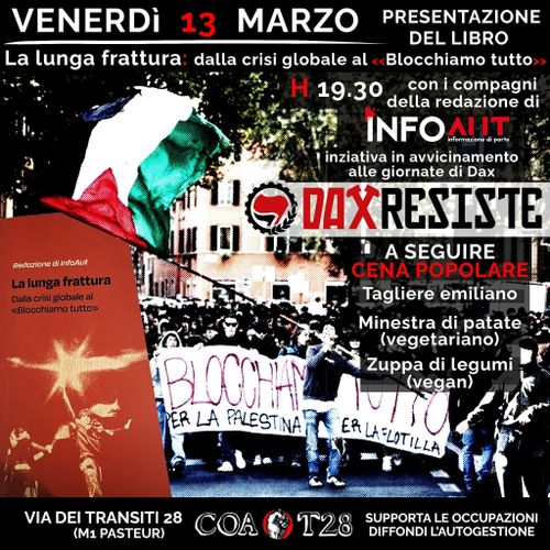 Cena pop + presentazione libro LA LUNGA FRATTURA 