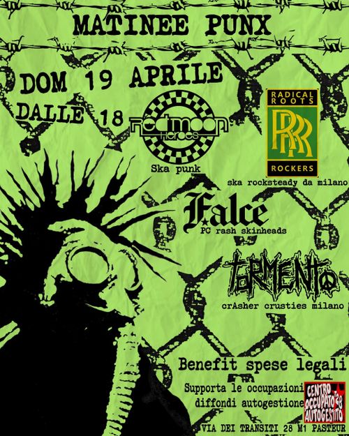 Matinee Punk Hc BENEFIT SPESE LEGALI @ COA T28 