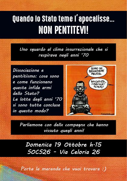 Quando lo stato teme l' apocalisse... Non pentitevi!