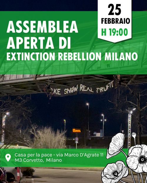 Assemblea aperta di Extinction Rebellion Milano
