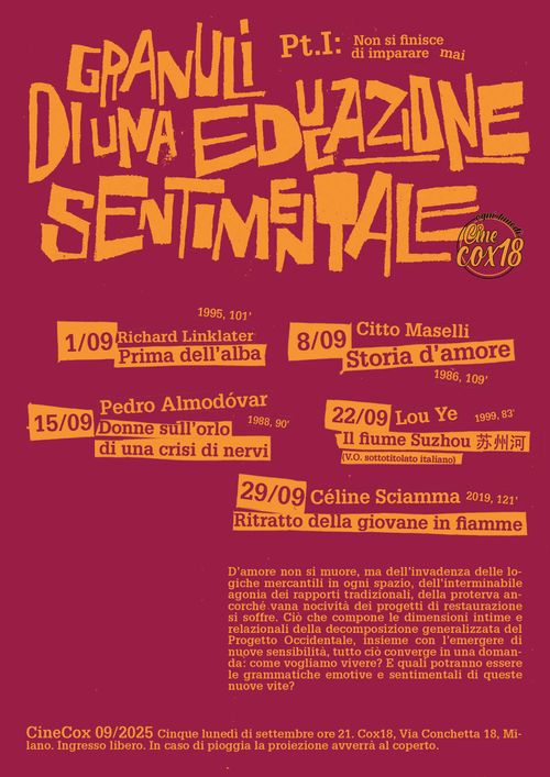 Cine COX18: Storia d’amore