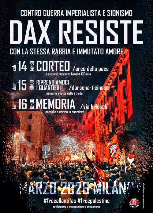 Residio e corteo in memoria di Dax