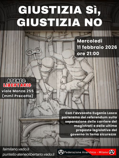 GIUSTIZIA Sì, GIUSTIZIA NO