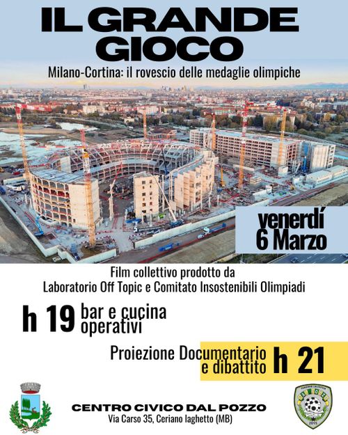 Il grande gioco: proiezione, aperitivo e dibattito