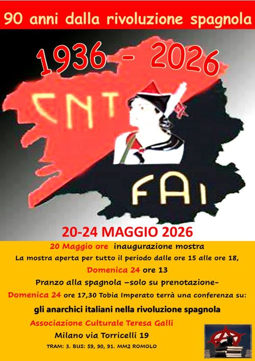 90 ANNI DALLA RIVOLUZIONE SPAGNOLA 1936 - 2026