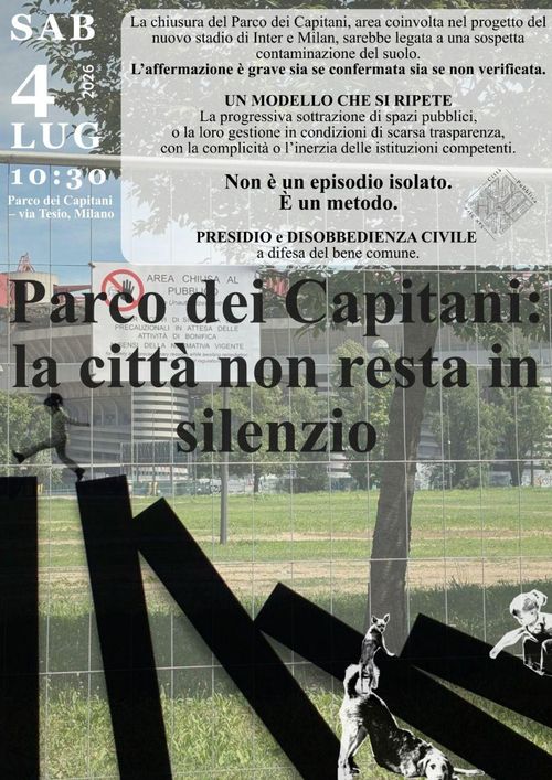 Parco dei Capitani : la città non resta in silenzio