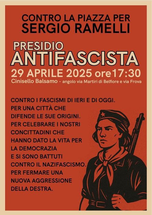 Presidio Antifascista contro la piazza per Sergio Ramelli