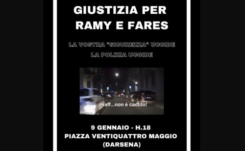 Giustizia per Ramy e Faes, corteo in Darsena 9 Gennaio alle 18.