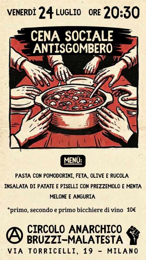 CENA ANTISGOMBERO 