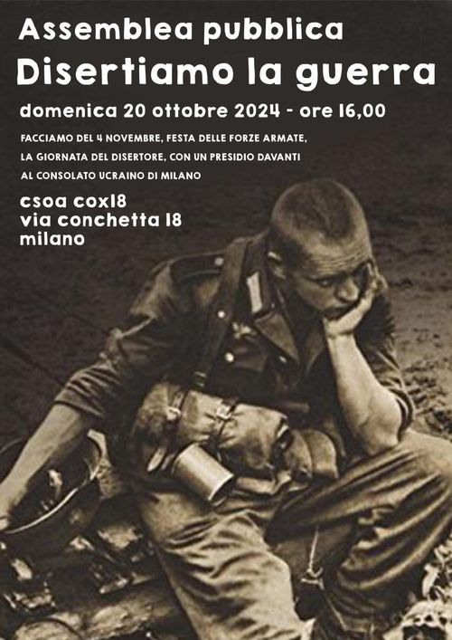 Assemblea pubblica – DISERTIAMO LA GUERRA