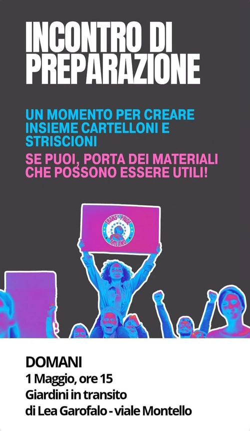 Incontro di preparazione al Trans Pride di Milano