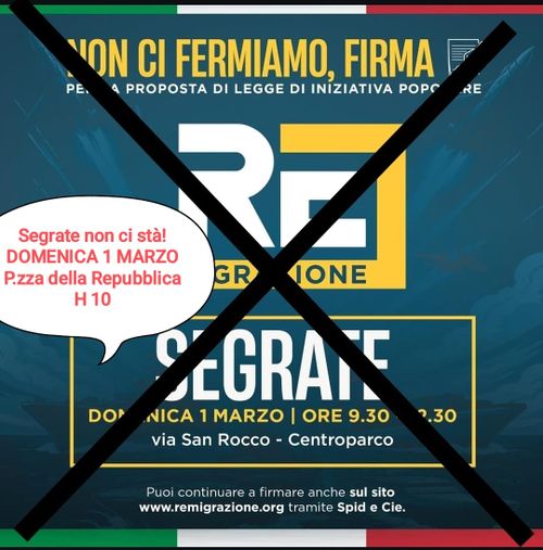 Segrate solidale - NO remigration 