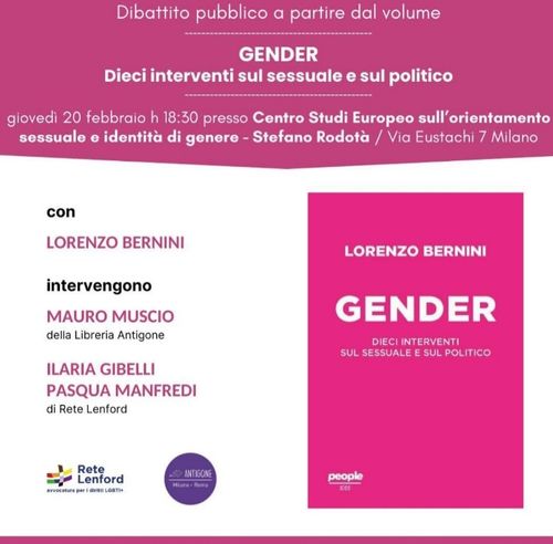 Dibattito pubblico a partire dal libro "Gender"