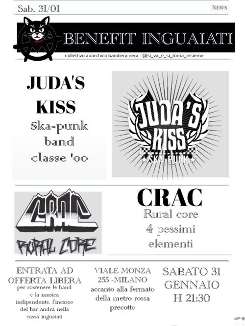 BENEFIT INGUAIATI: JUDA’S KISS + CRAC