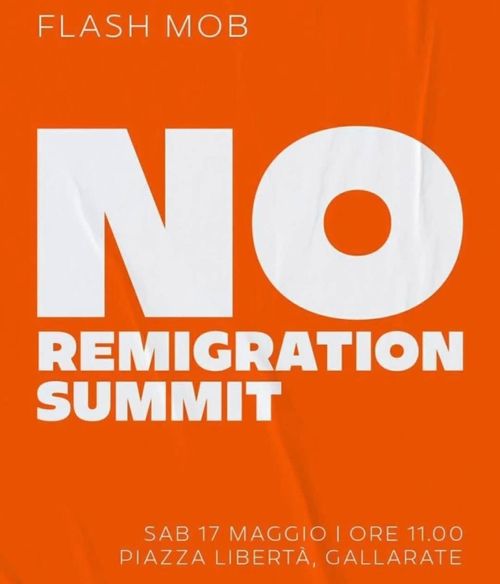 No al Remigration Summit - Presidio a Gallarate