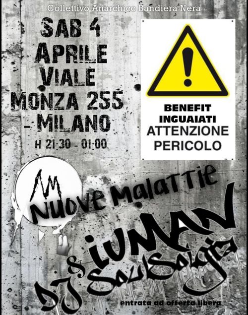 BENEFIT INGUAIATI: NUOVE MALATTIE + IUMAN + DJ SOULSOLGIA