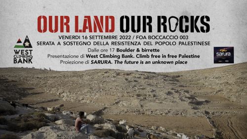 OUR LAND, OUR ROCKS | Serata a sostegno della resistenza del popolo palestinese | 16 Settembre