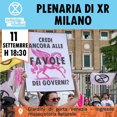Plenaria di Extinction Rebellion Milano